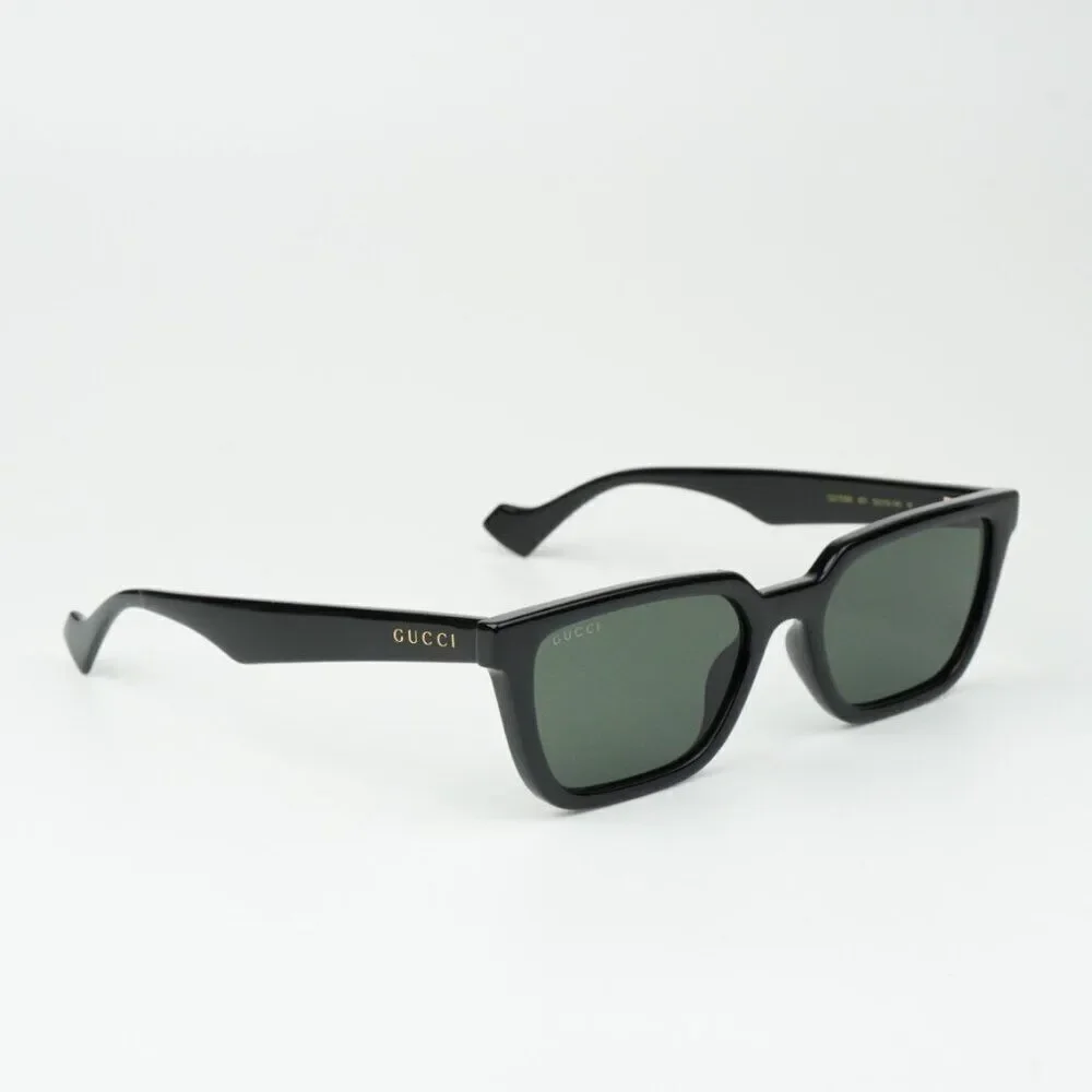 NEW Gucci GG1539S 001 Black Grey Unisex Rectangle Sunglasses GG 1539S